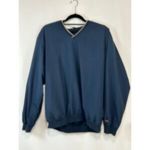 IZOD XFG Men's Pullover Windbreaker‎ Golf Jacket Blue Lightweight Large